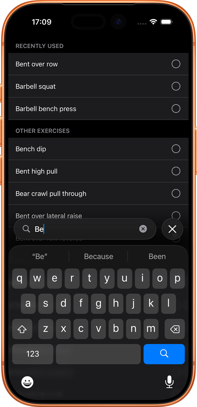 Complete exercise library - Best iOS workout tracker